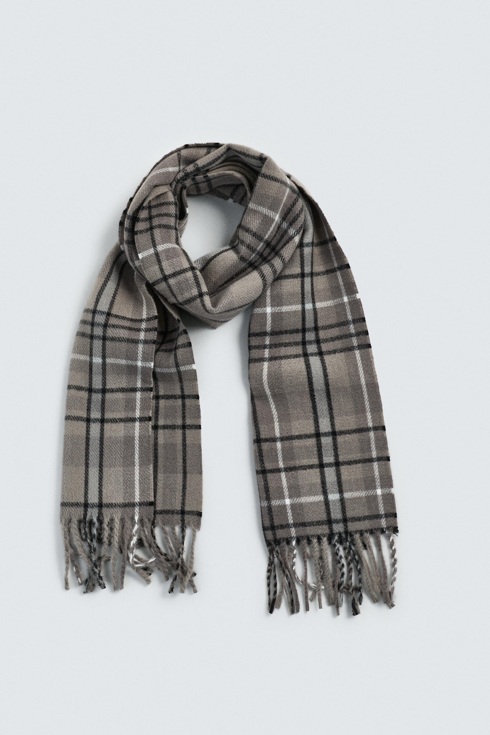 COMBINED PLAID SCARF